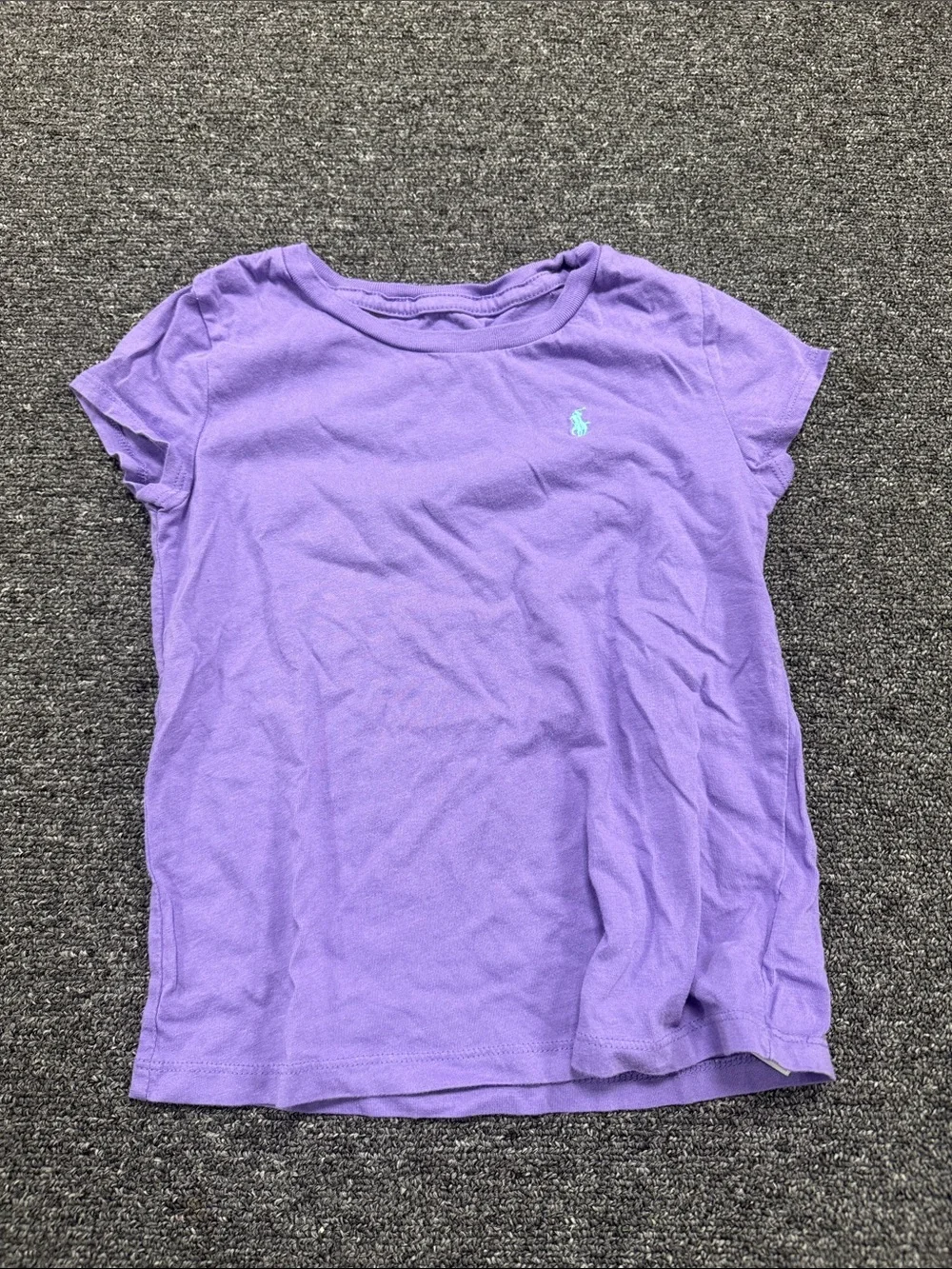 Ralph Lauren Girls' Lavender Crew Neck Polo Tee